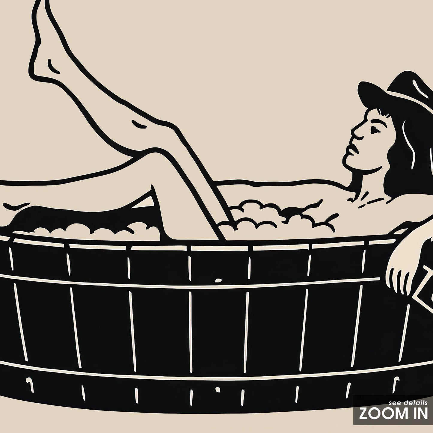 Cowgirl Bathroom Poster – Funny Western Bath Print for Rustic Decor