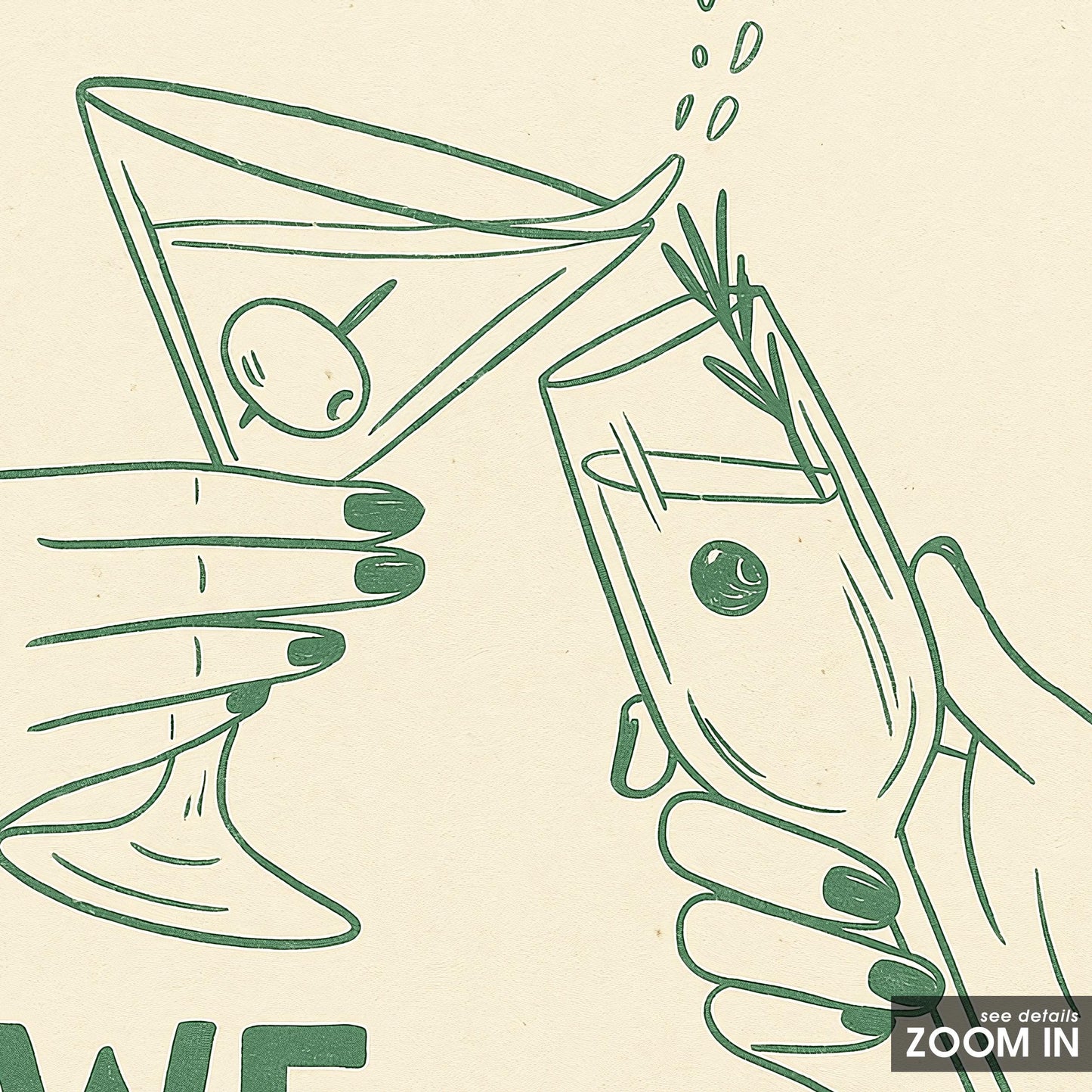 We Are The Plot Poster – Minimal Retro Bar Wall Art