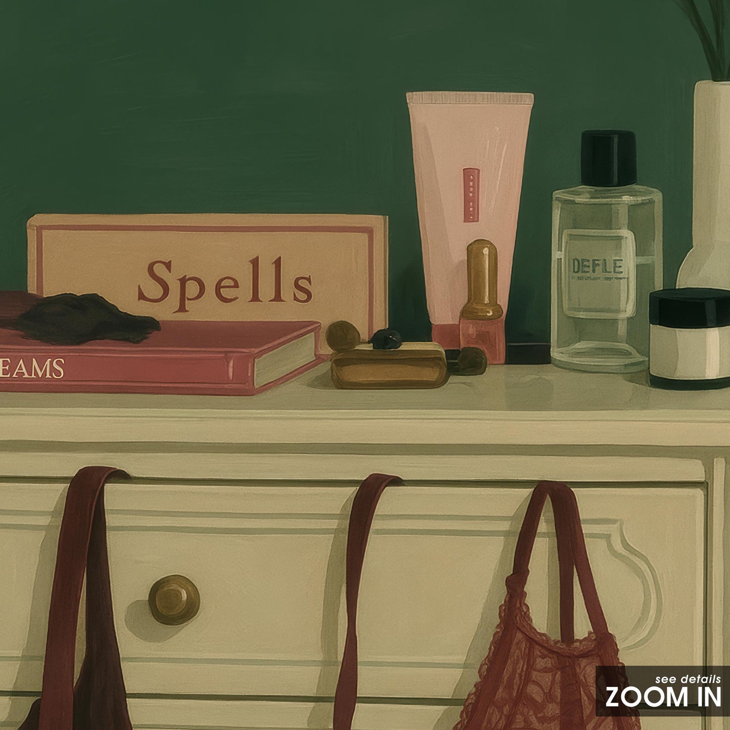 Sensual Bedroom Wall Art – Elegant Lingerie Still Life Poster for Romantic Decor