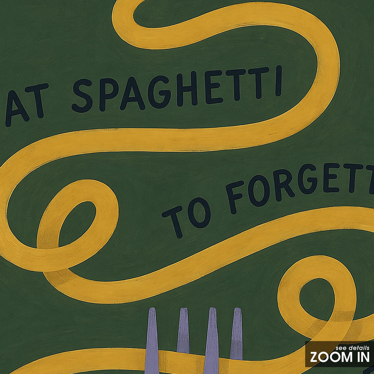 Funny Kitchen Wall Art – Playful Spaghetti Art Print | Pasta Lover Gift