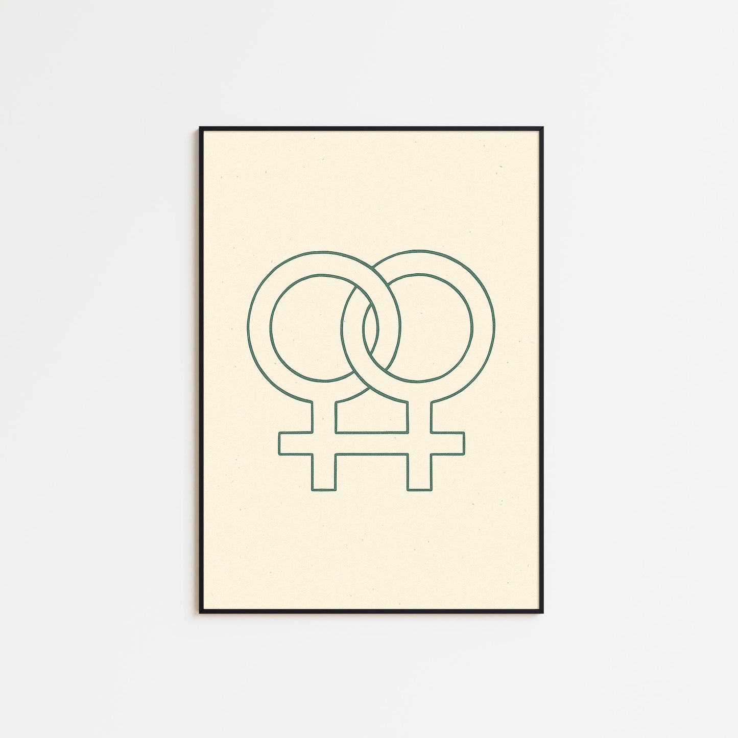 Minimalist Lesbian Symbol – Modern Queer Wall Art