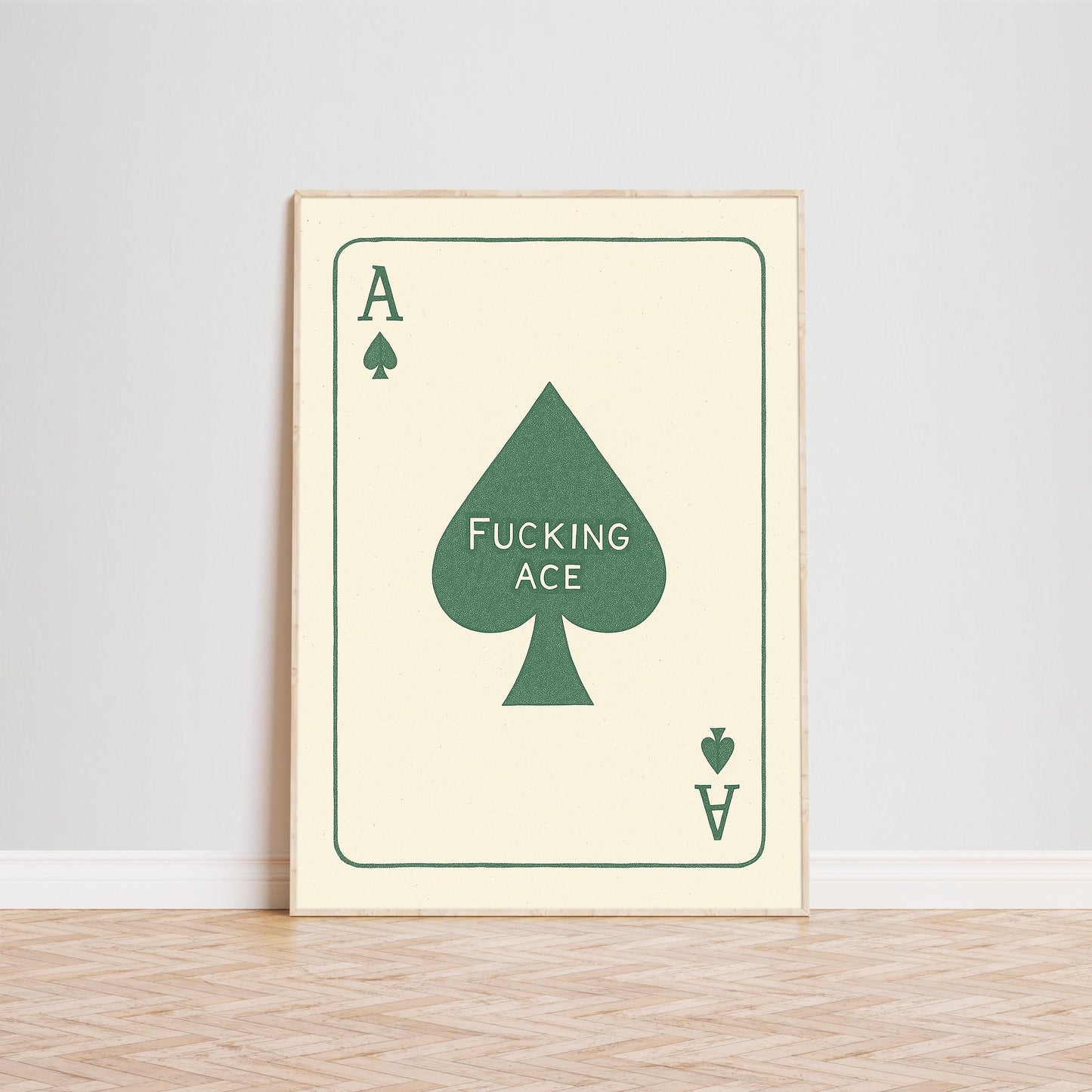 Ace of Spades Art Print – Funny Game Room Decor