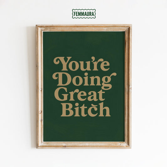 Retro Empowering Poster – Funny Retro Quote With Bold Motivational Art