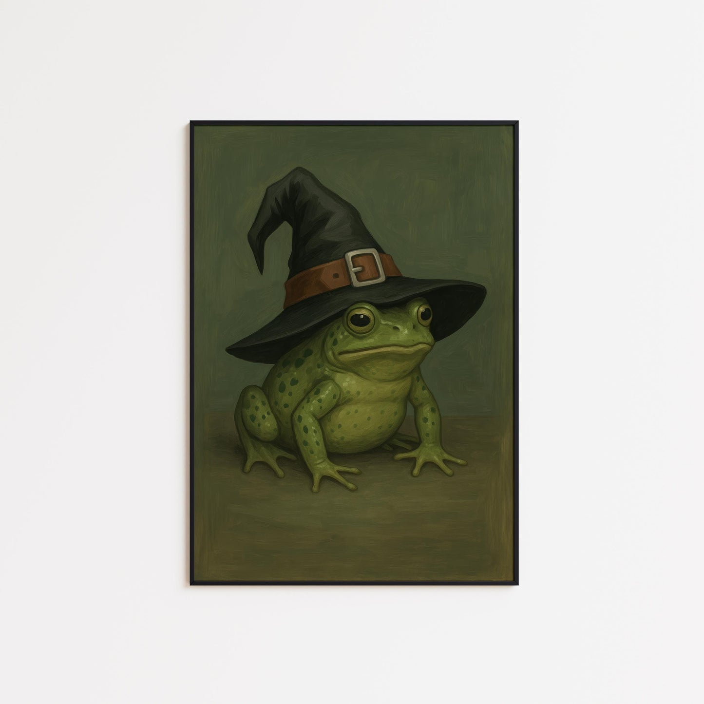 Witch Frog Poster – Gothic Halloween Wall Art | Mystical Frog Print Decor