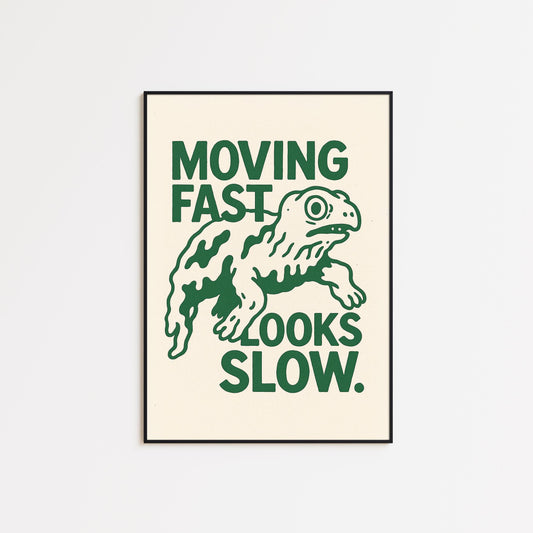 Moving Fast Looks Slow – Turtle Wall Art