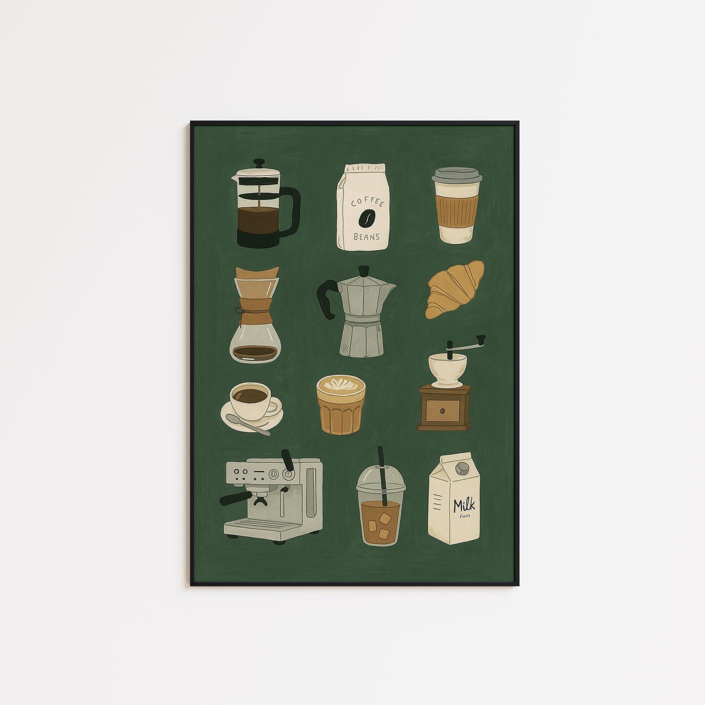 Coffee Lover Poster – Cozy Kitchen Wall Art | Retro Coffee Nook Decor