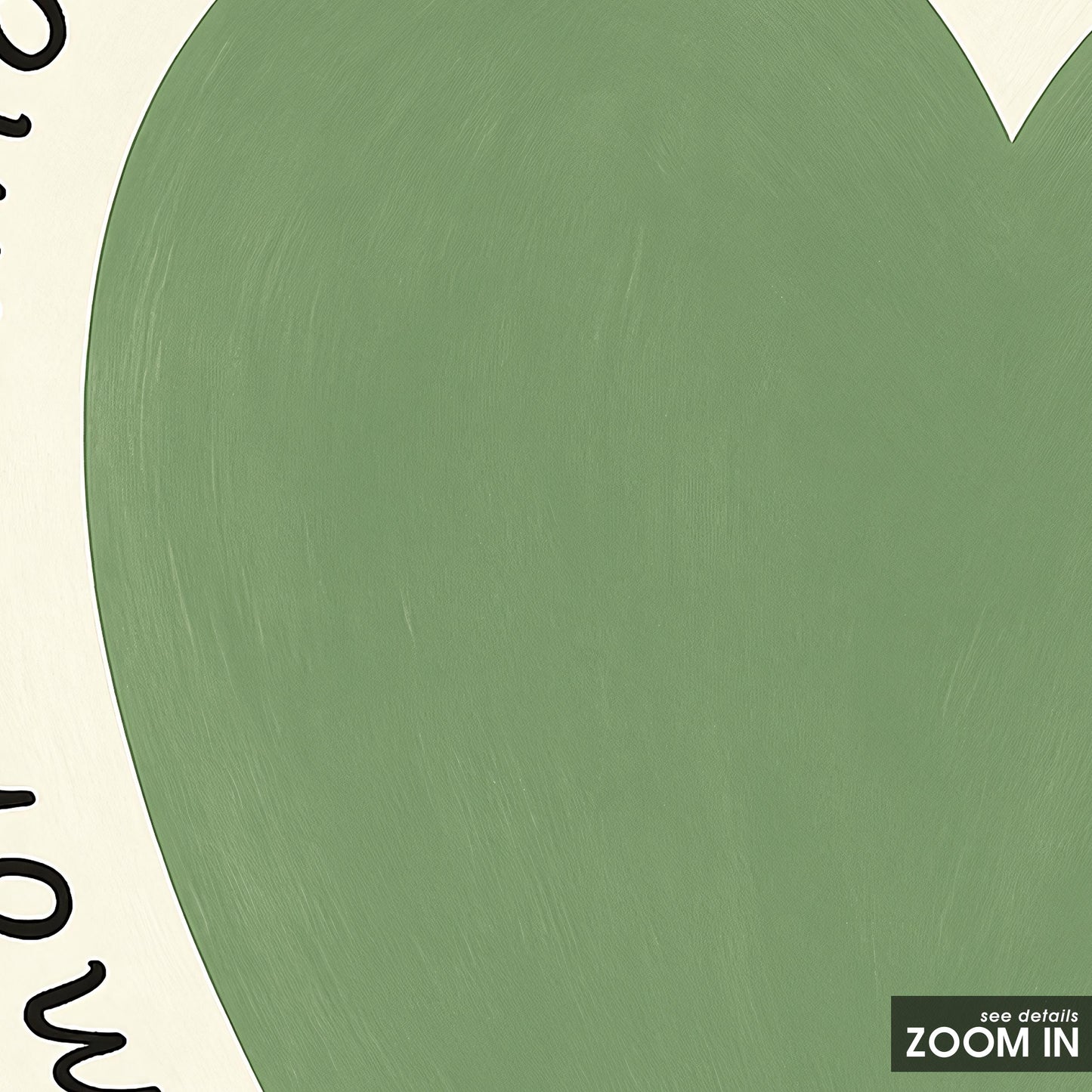 Amor Heart Poster – Minimalist Love Art | Retro Wall Art With Green Heart