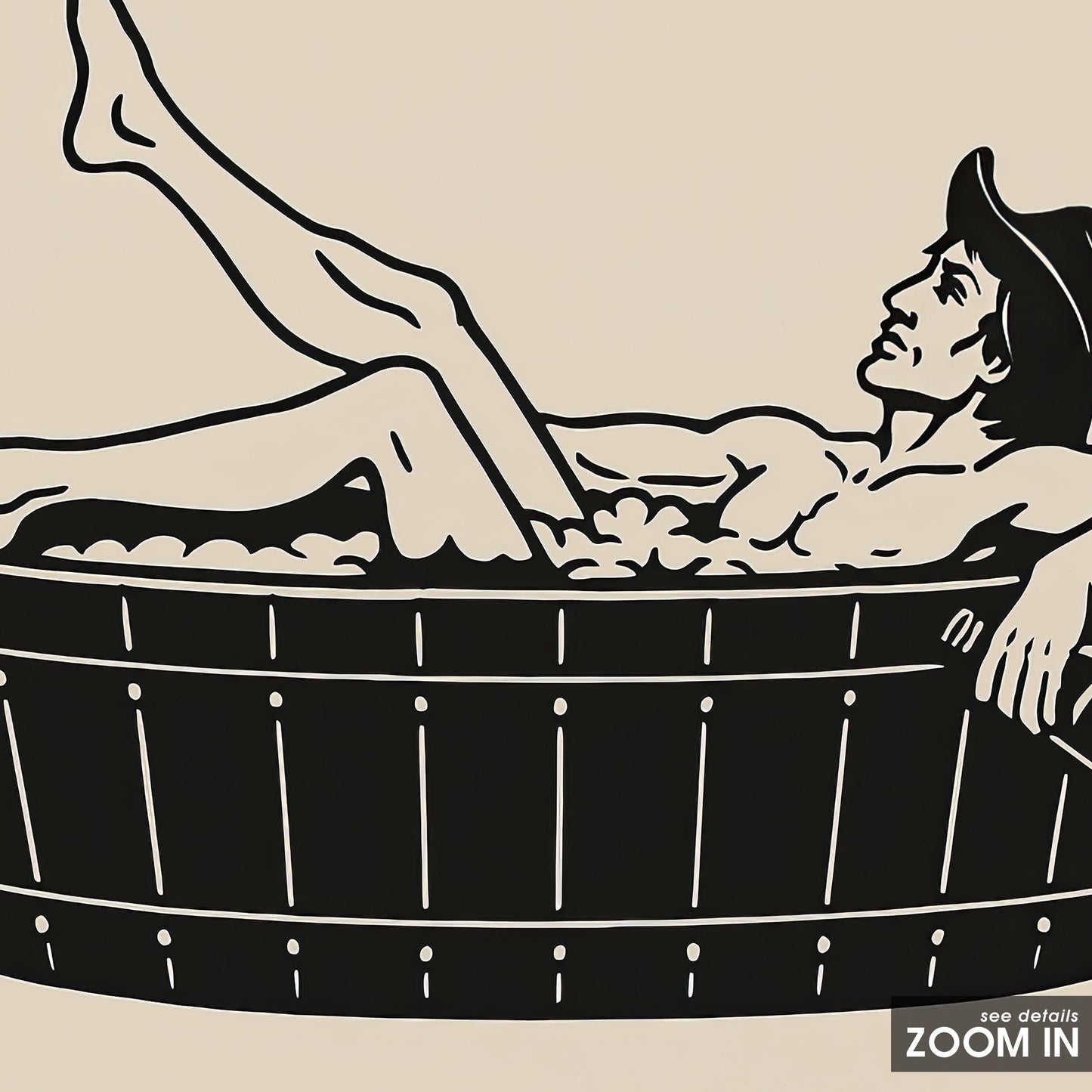 Funny Cowboy Bathroom Poster – What Happens in the Bathroom Stays There