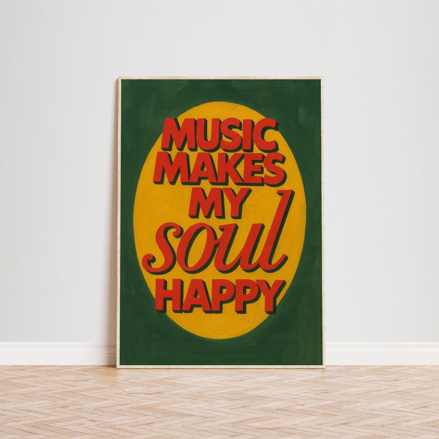 Music Quote Wall Art – Retro Typography Poster | Vintage Music Lover Print