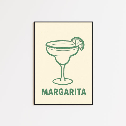 Margarita Cocktail Art – Minimalist Bar Wall Print