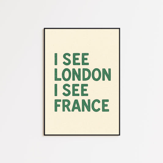 London France Print – Funny Typography Poster