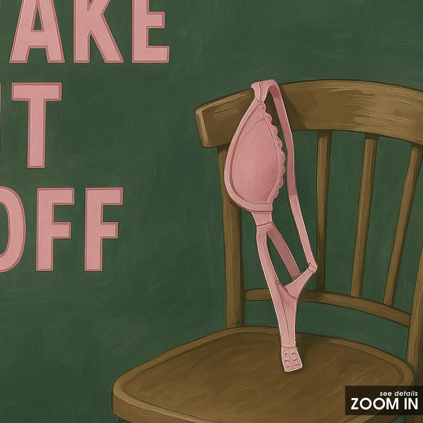 Feminist Wall Art – Bold Typography Pink Green Poster | Playful Quote Print