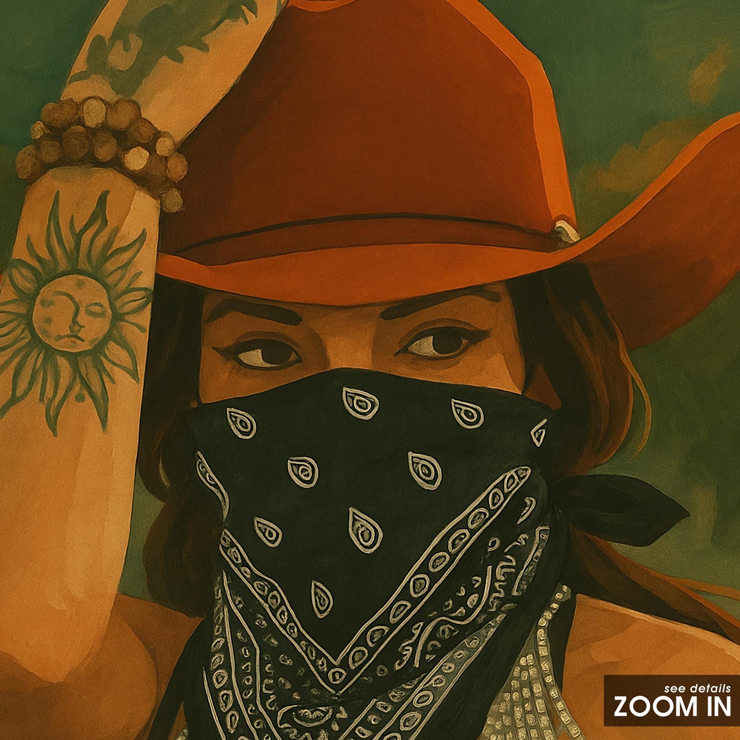 Cowgirl Outlaw Print – Bold Western Boho Art | Fierce Desert Wall Decor