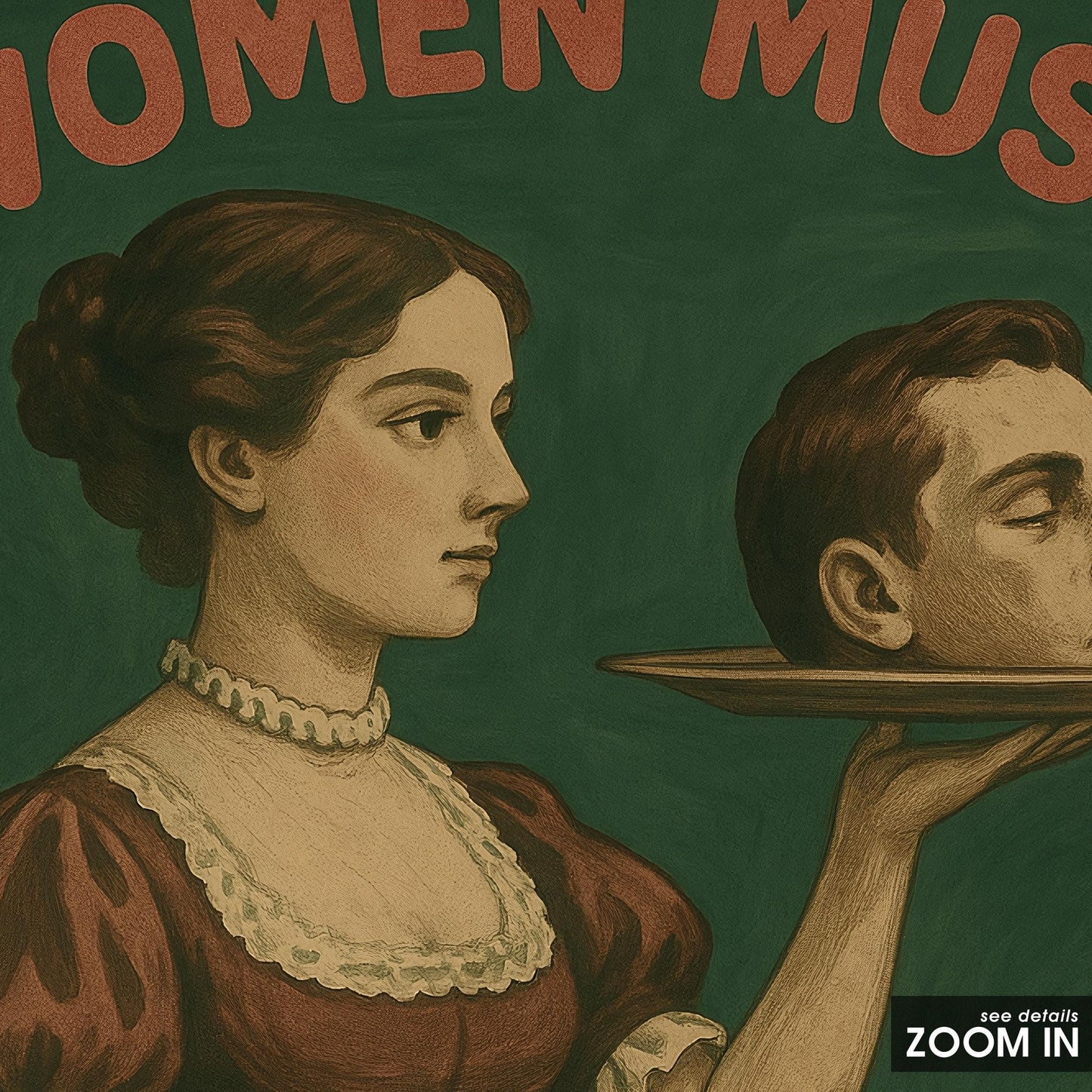 Feminist Dark Humor Poster – Vintage Feminist Art | Bold Satire Print Wall Art