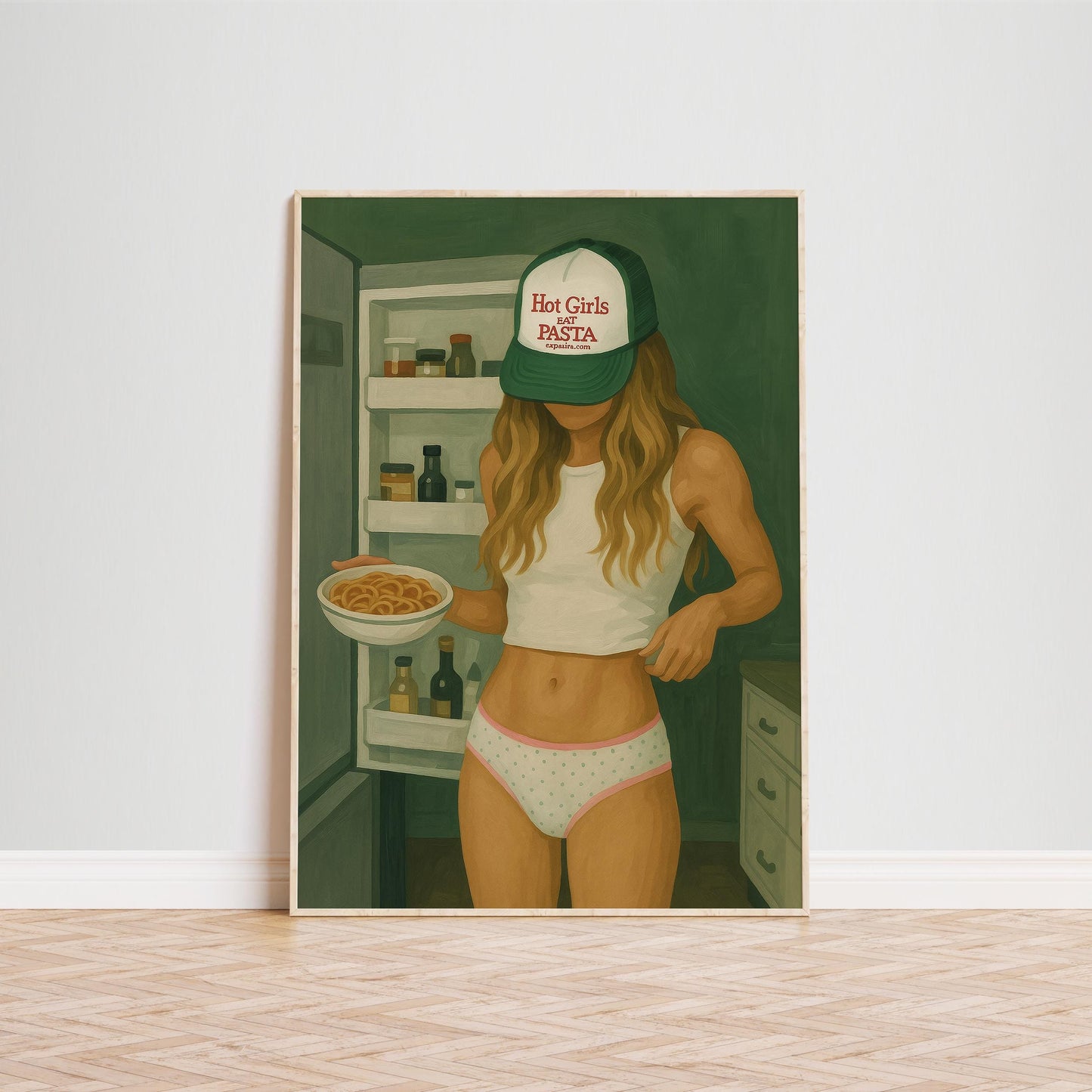 Feminist Kitchen Wall Art – Bold Feminist Print | Playful Pasta Poster Décor