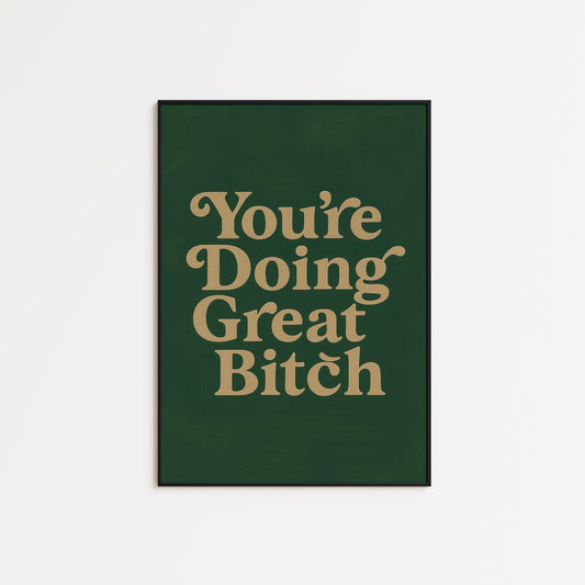 Retro Empowering Poster – Funny Retro Quote With Bold Motivational Art