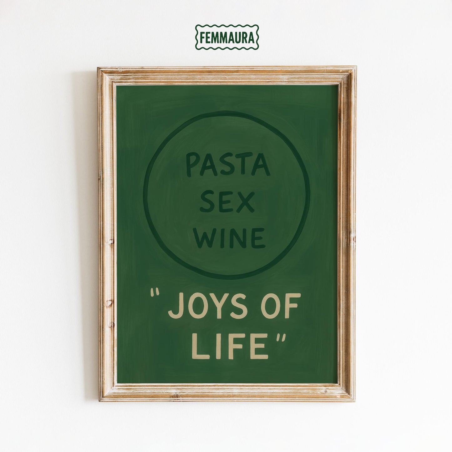 Retro Typography Poster – Bold Kitchen Wall Art | Funny Retro Print & Stylish Sign