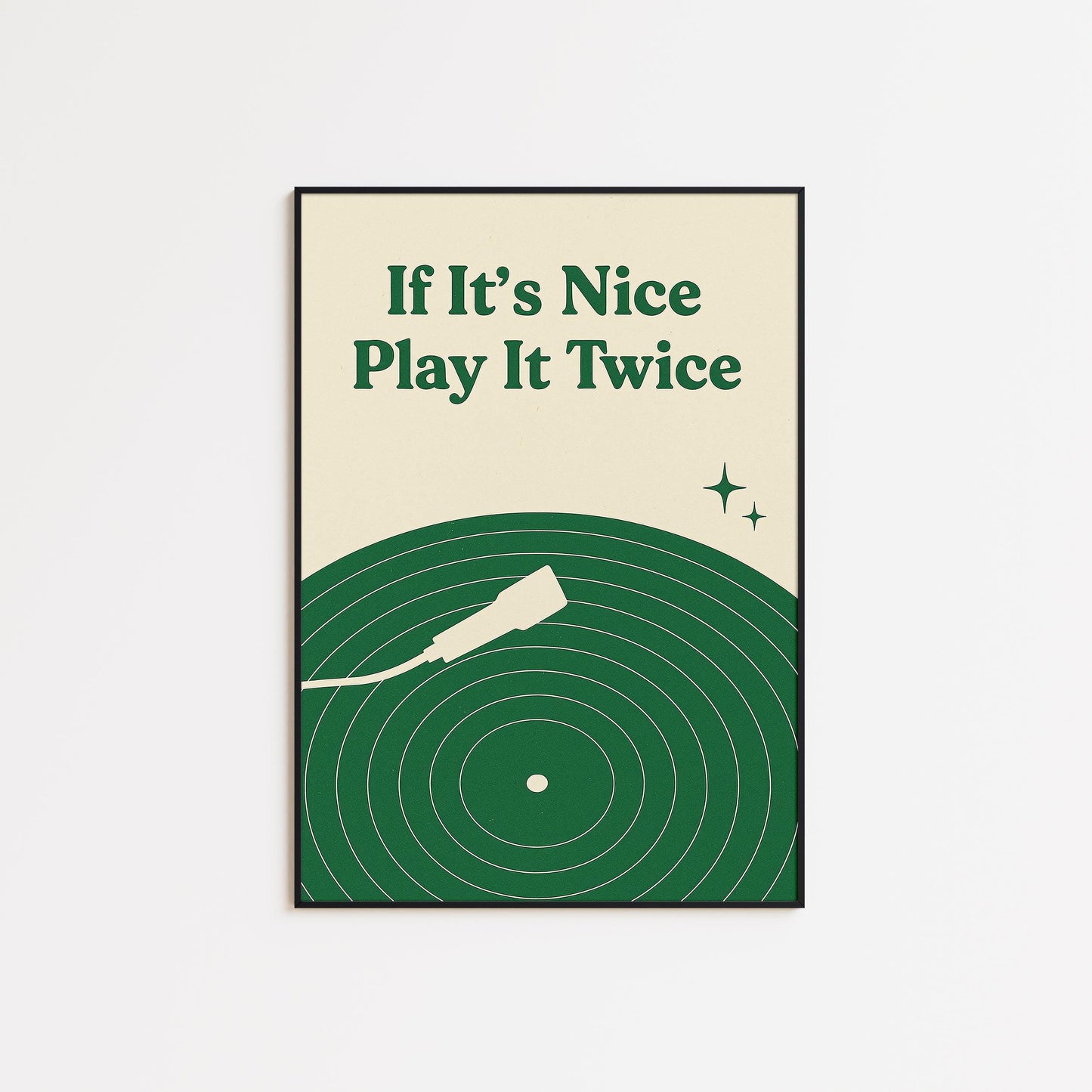 If It’s Nice Play It Twice Poster – Retro Vinyl Record Wall Art
