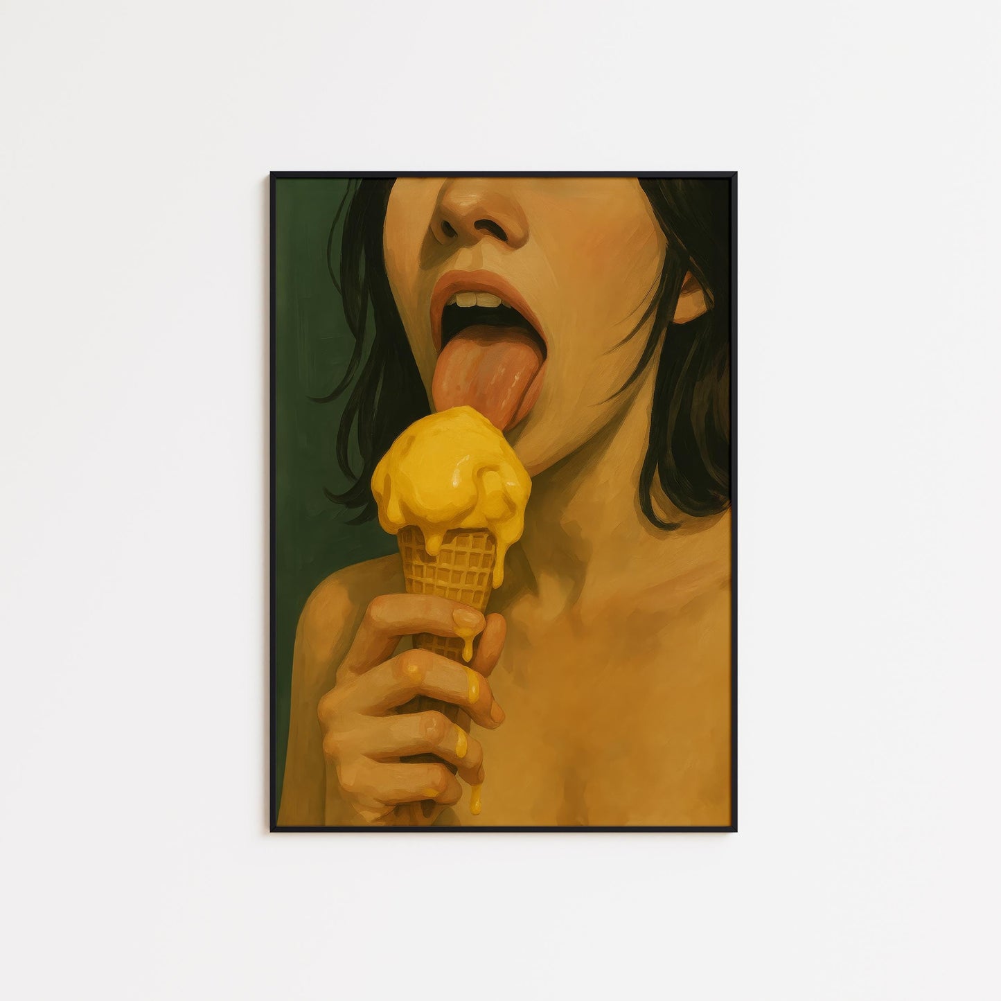 Melting Ice Cream Poster – Bold Retro Pop Art Wall Print with Playful Style