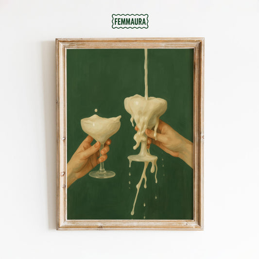 Champagne Splash Art – Festive Wall Print | Party Vibe Poster for Dining Room