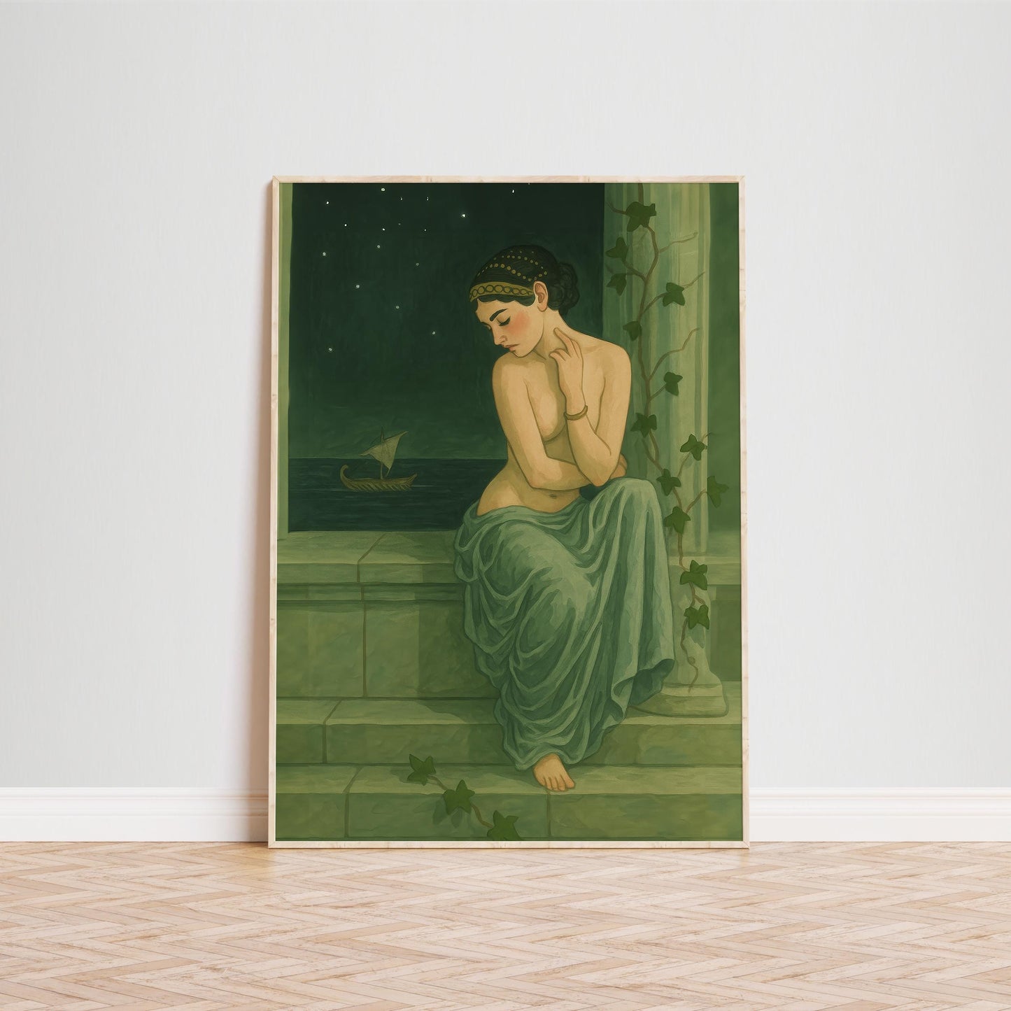 Greek Goddess Art Print – Ancient Myth Inspired Romantic Wall Poster