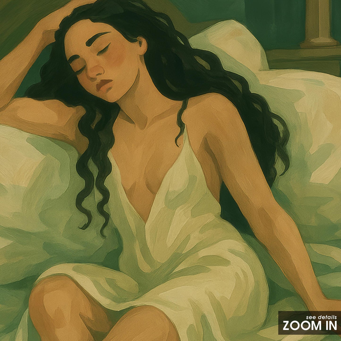 Gothic Academia Poster – Romantic Wall Print with Feminine Moody Bedroom Art