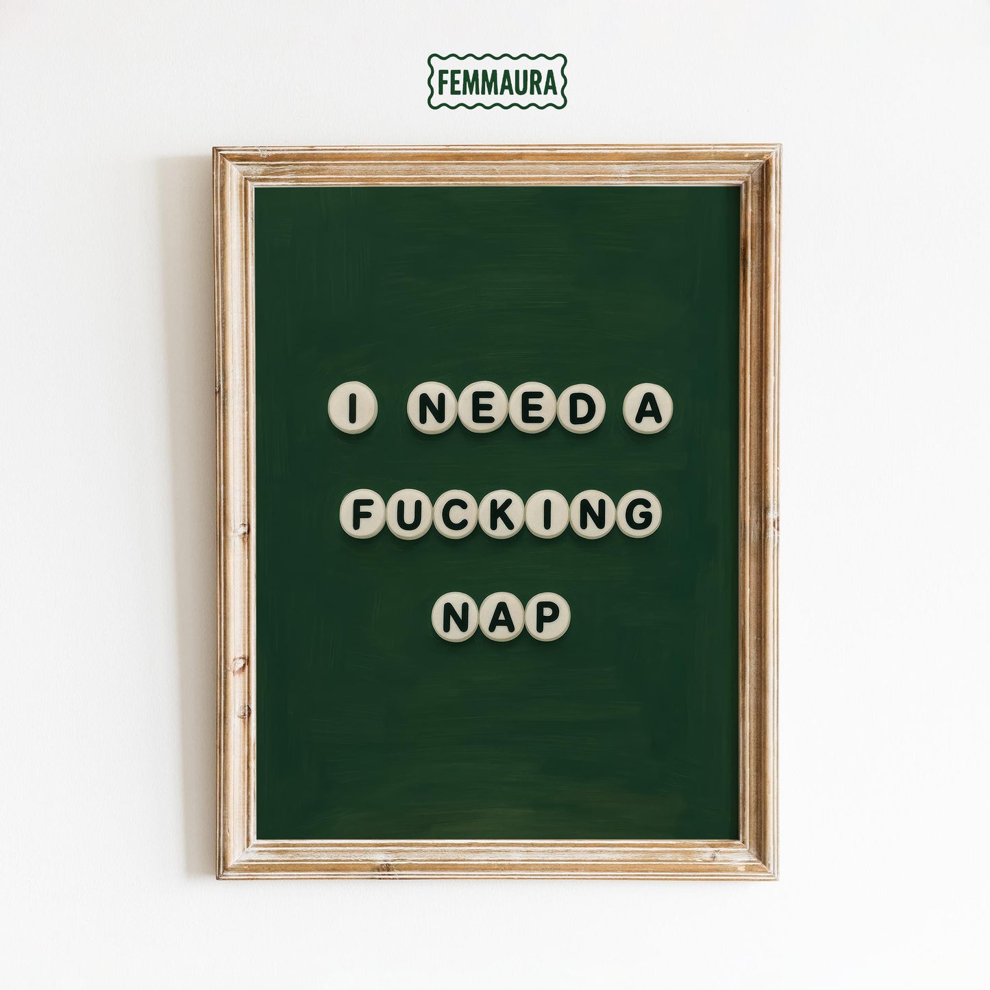 Funny Nap Poster – Retro Typography Wall Art | Cheeky Bold Statement Print