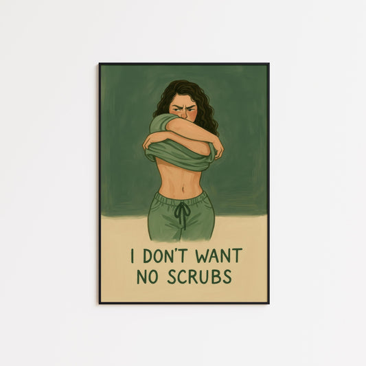 Feminist Art Print – Bold Retro Green Artwork | Minimalist Wall Decor