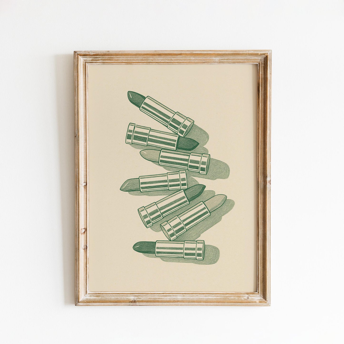 Lipsticks Poster – Minimalist Beauty Line Art Print
