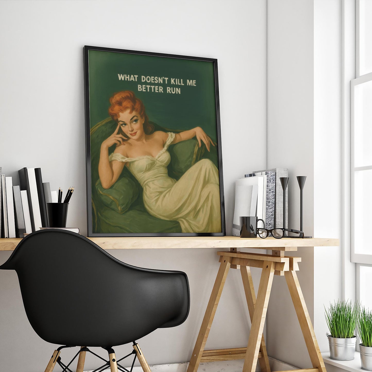 Retro Feminist Poster – Vintage Style Wall Art With Bold Empowerment Statement