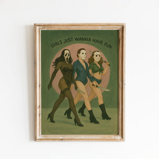 Sexy Horror Icons Poster – Feminist Wall Art Featuring Empowered Women Print