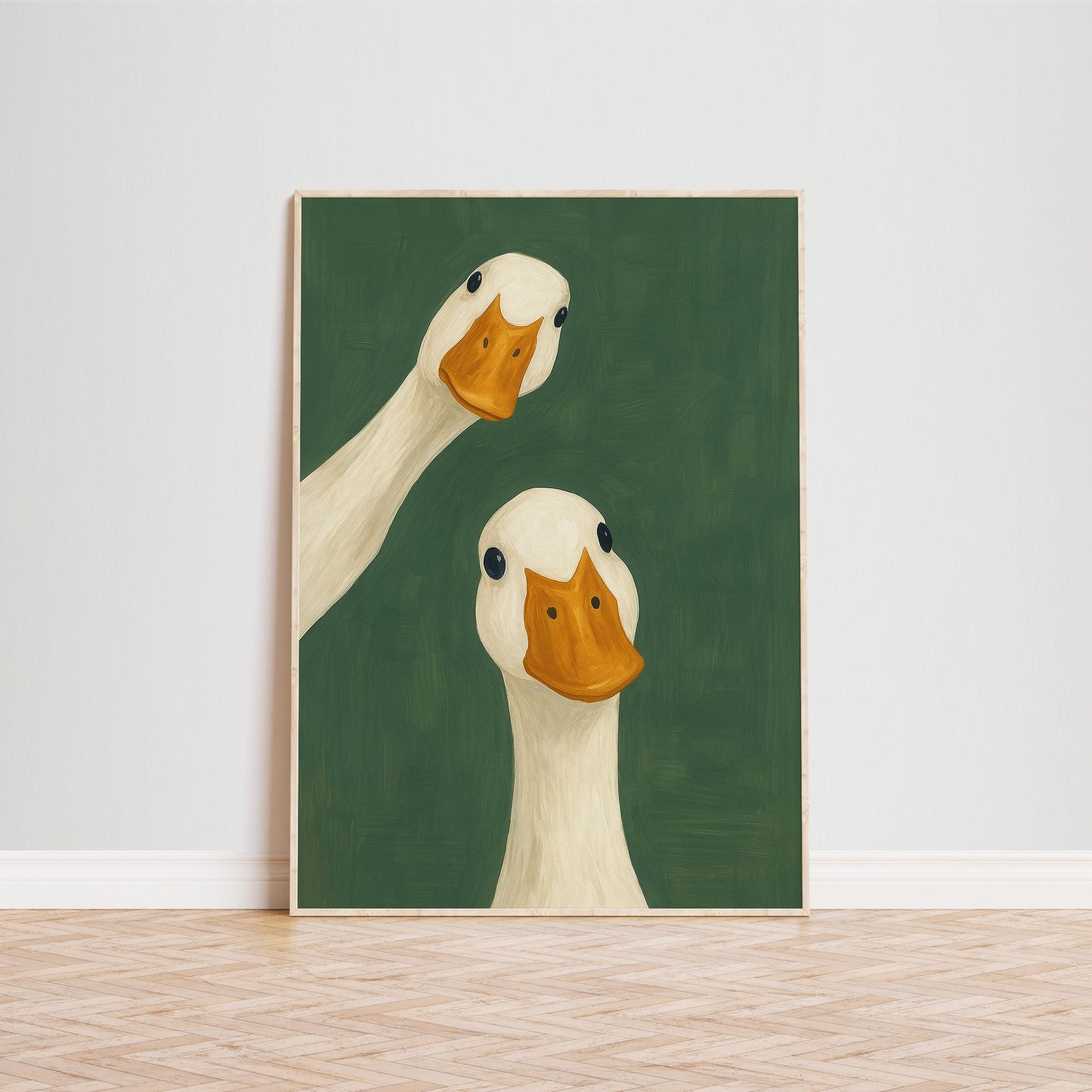 Minimalist Animal Wall Art – Goose Wall Art | Funny Farmhouse Decor Poster
