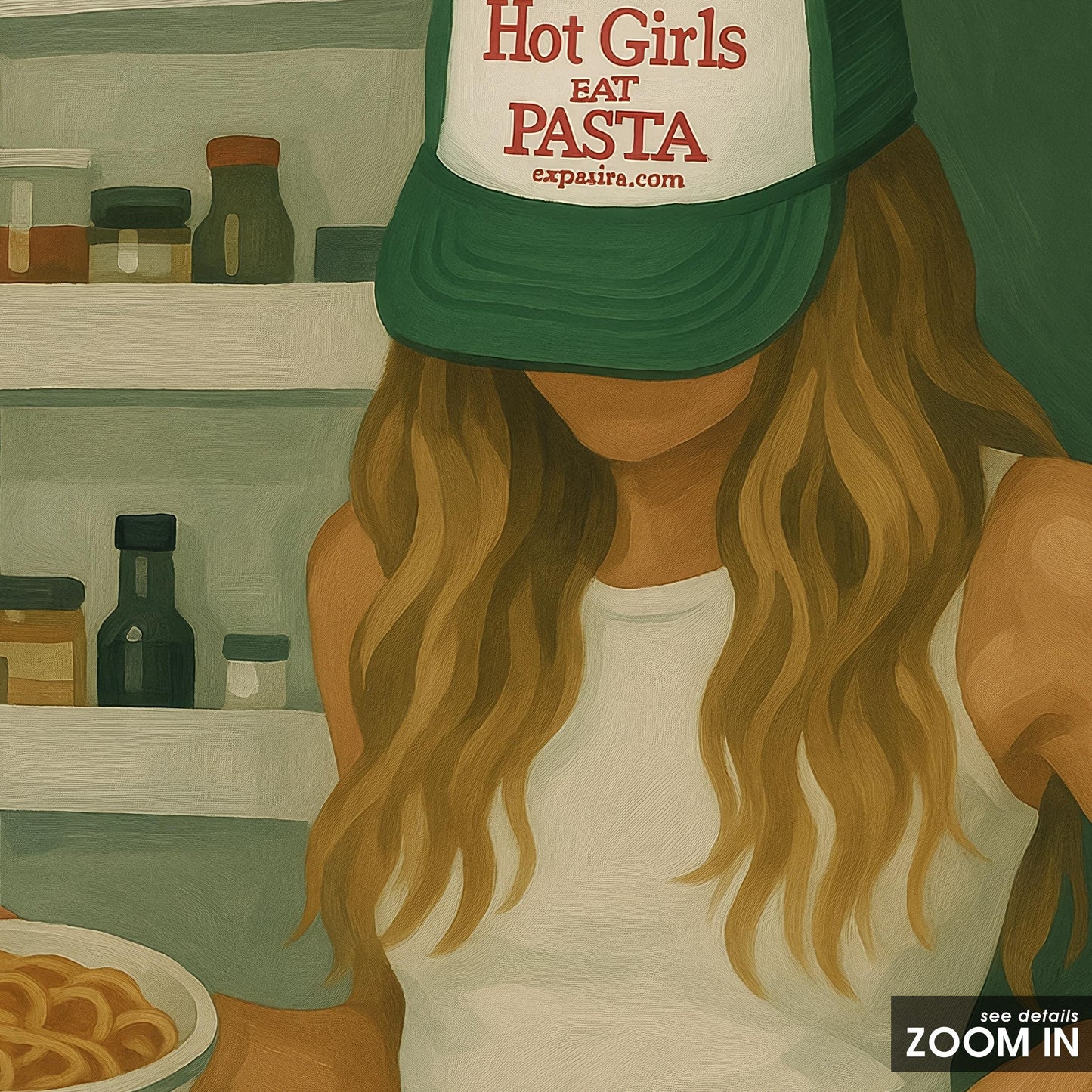 Feminist Kitchen Wall Art – Bold Feminist Print | Playful Pasta Poster Décor