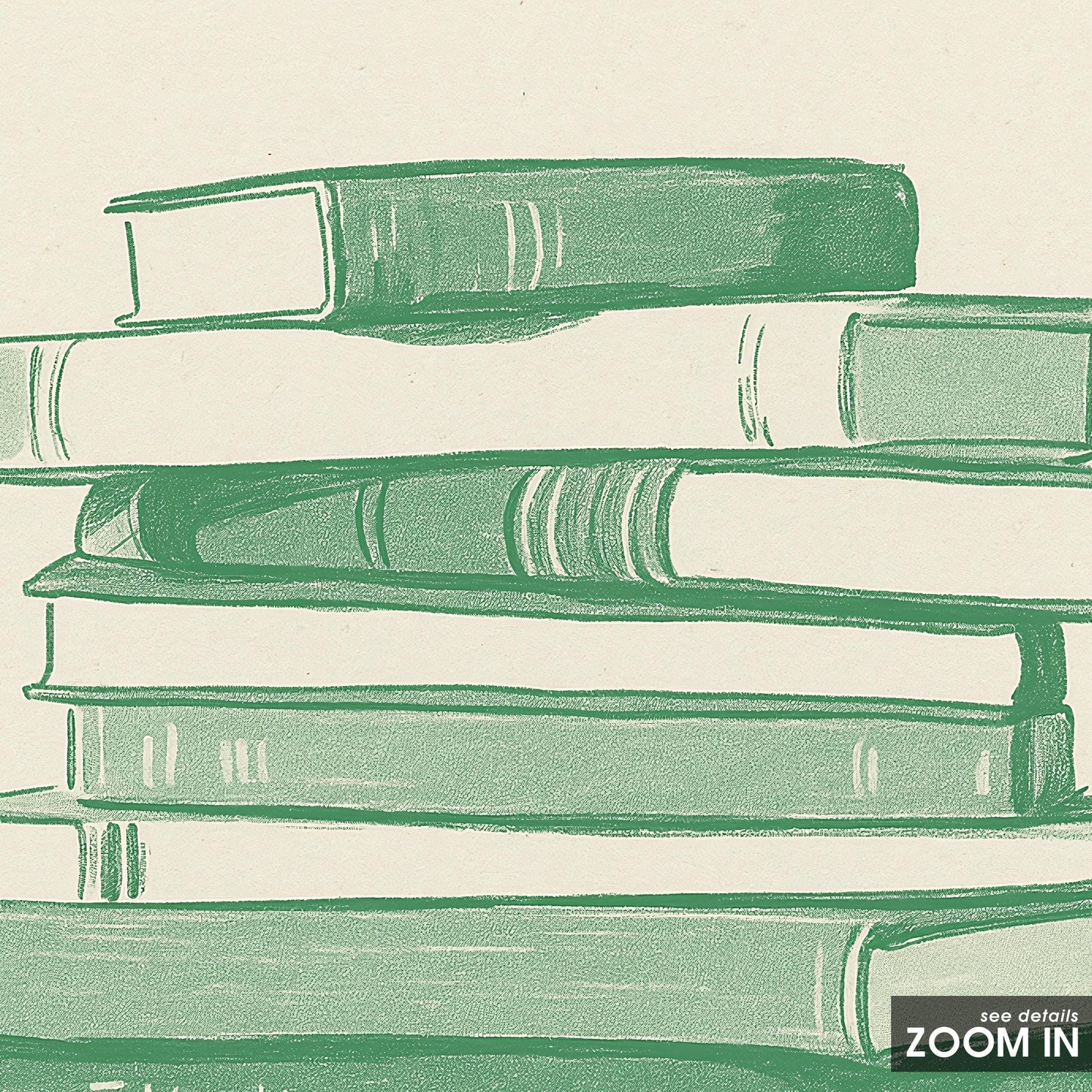 Stack of Books Poster – Minimalist Literary Wall Art