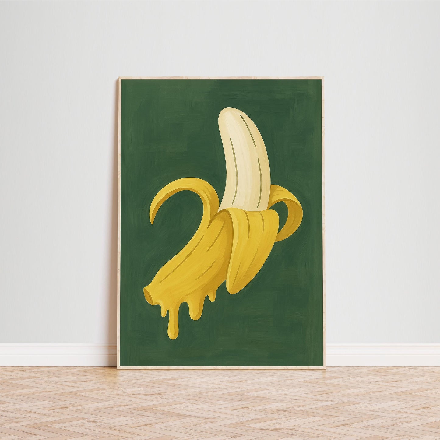 Dripping Banana Poster – Bold Pop Art Wall Decor | Colorful Fruit Print