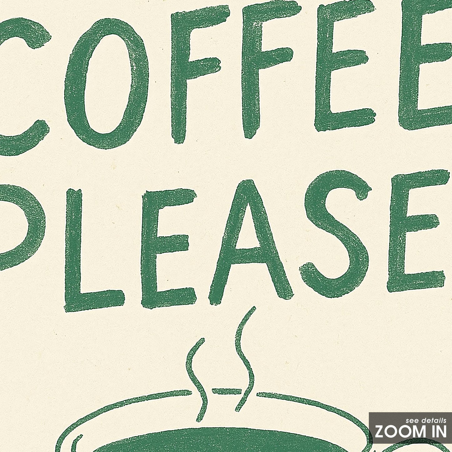Coffee Please Poster – Minimalist Kitchen Wall Art, Modern Coffee Print