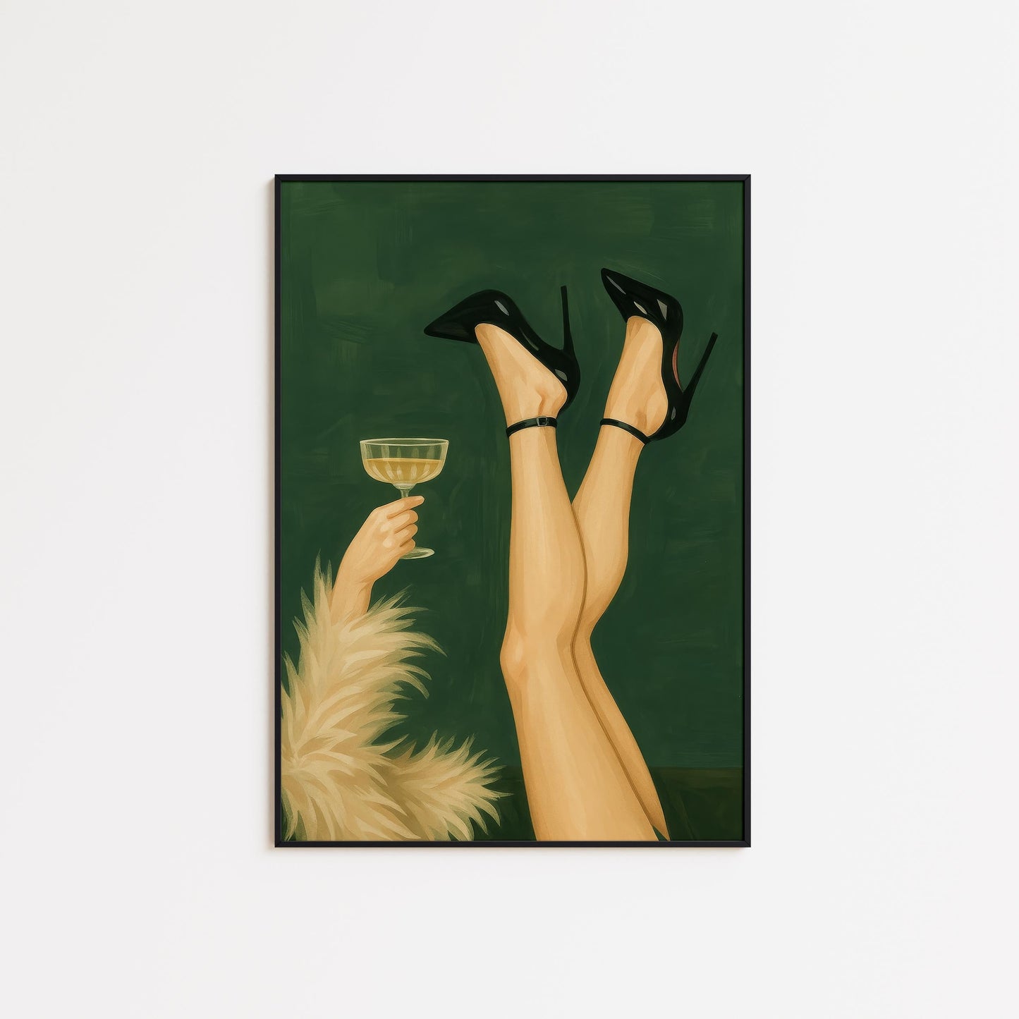 Champagne Toast Art – Glam Wall Decor | Elegant Party Vibe Poster Print