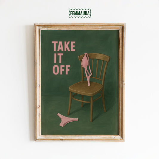 Feminist Wall Art – Bold Typography Pink Green Poster | Playful Quote Print