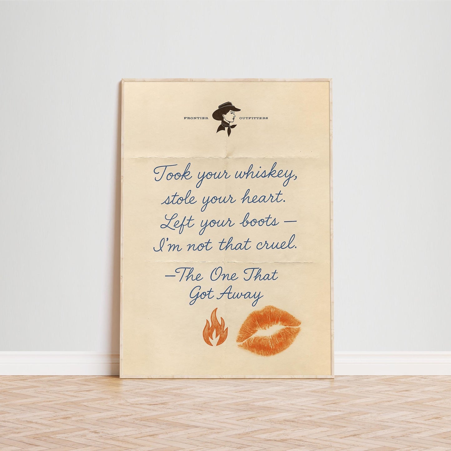 The One That Got Away Poster – Western Cowgirl Love Note Wall Art