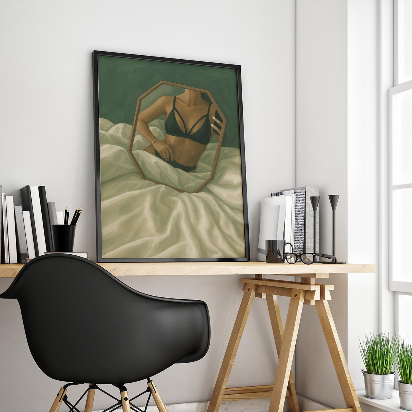 Sensual Bedroom Art – Surrealist Mirror Wall Art | Intimate Boudoir Decor