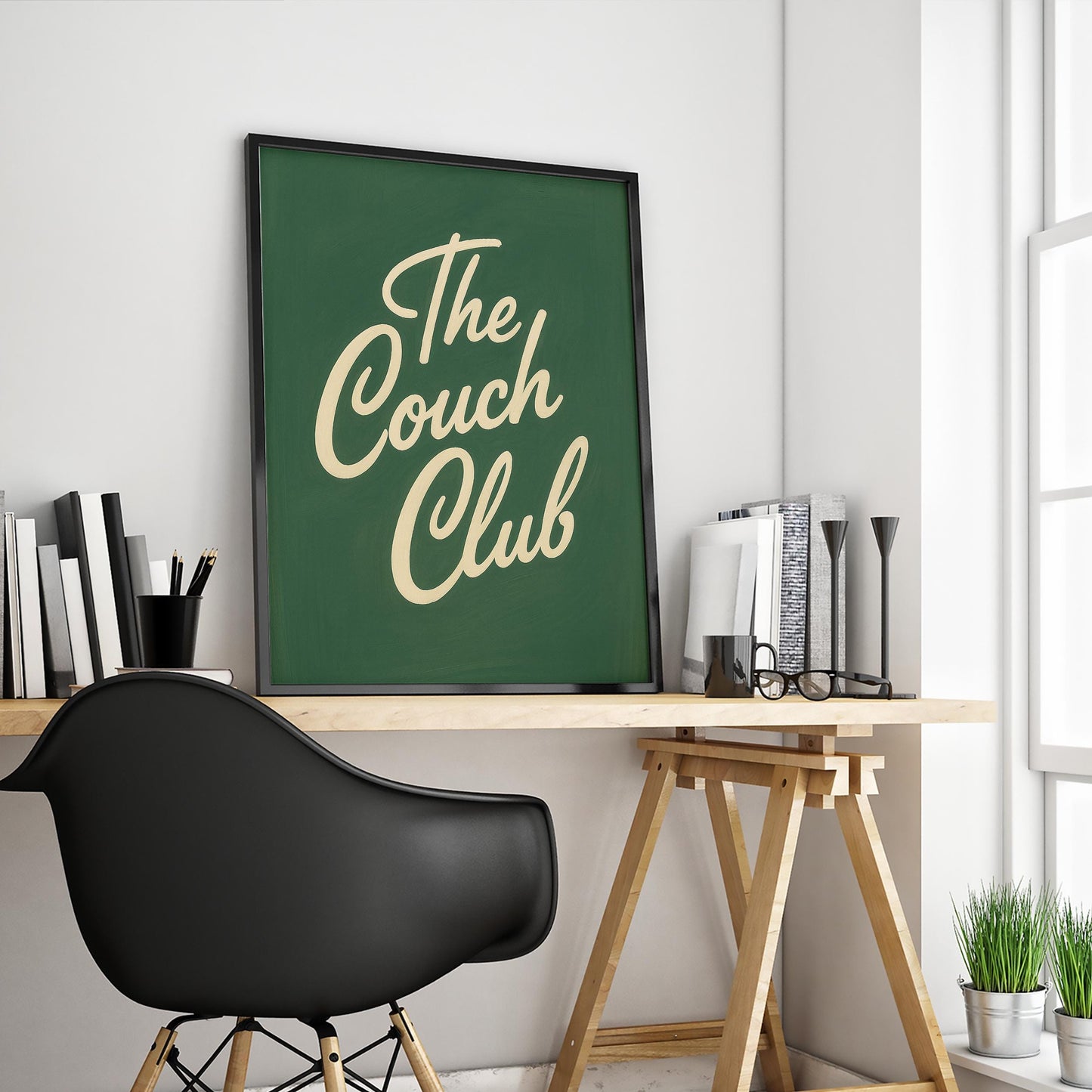 Retro Wall Art Print – Cozy Lounge Vibe Art With Playful Typography Decor