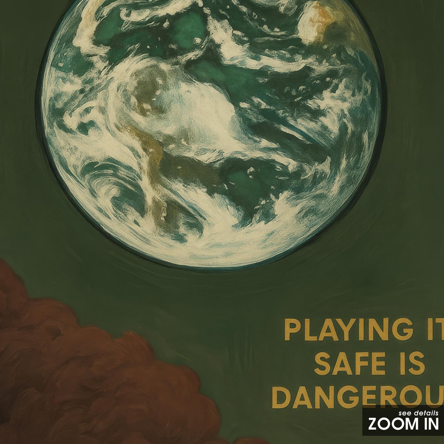 Astronaut Art Print – Inspirational Space Wall Decor With Earth From Space Illustration