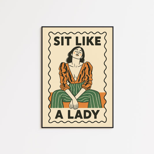 Feminist Retro Poster – Bold Vintage Empowerment Print | Statement Artwork