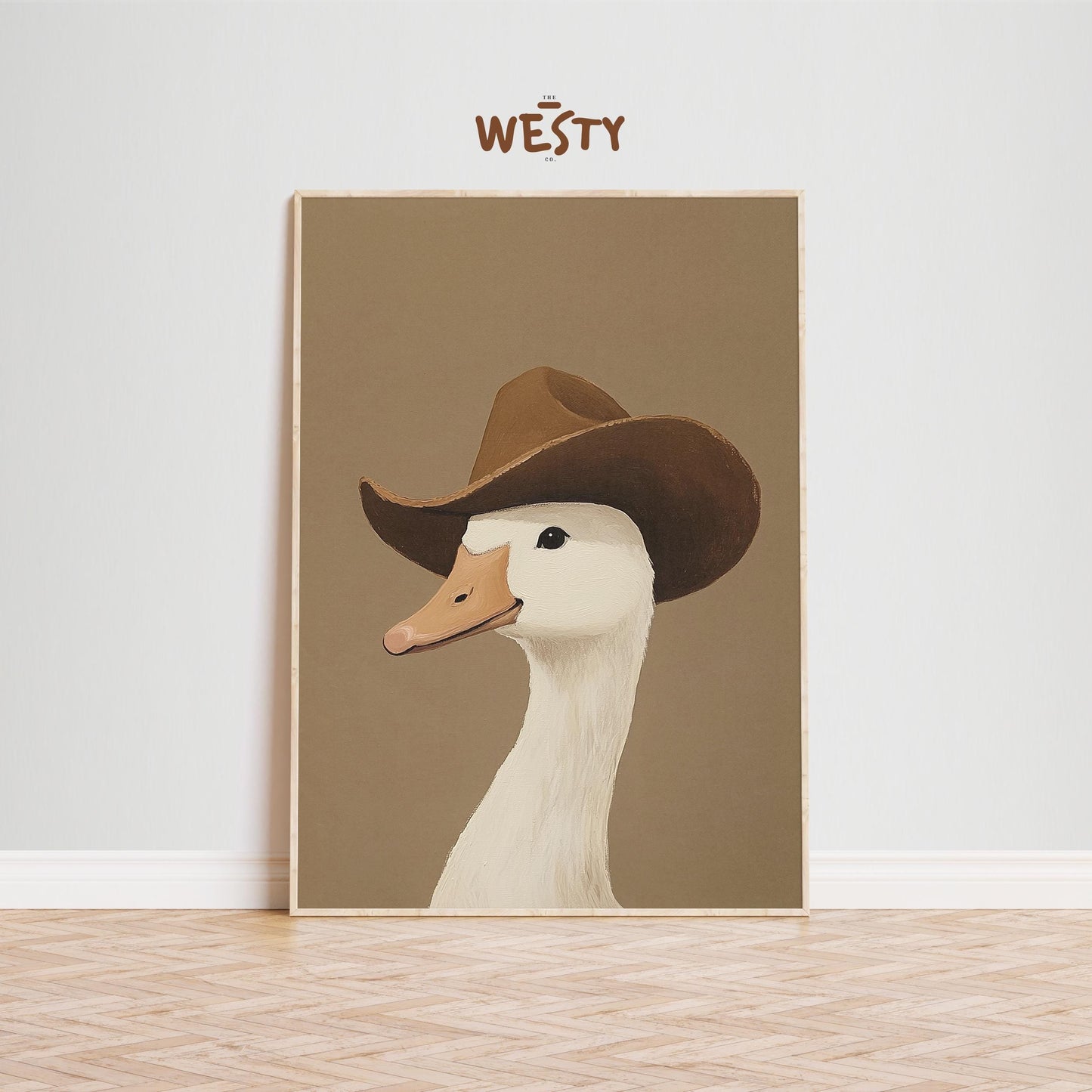 Cowboy Duck – Funny Farmhouse Western Animal Print