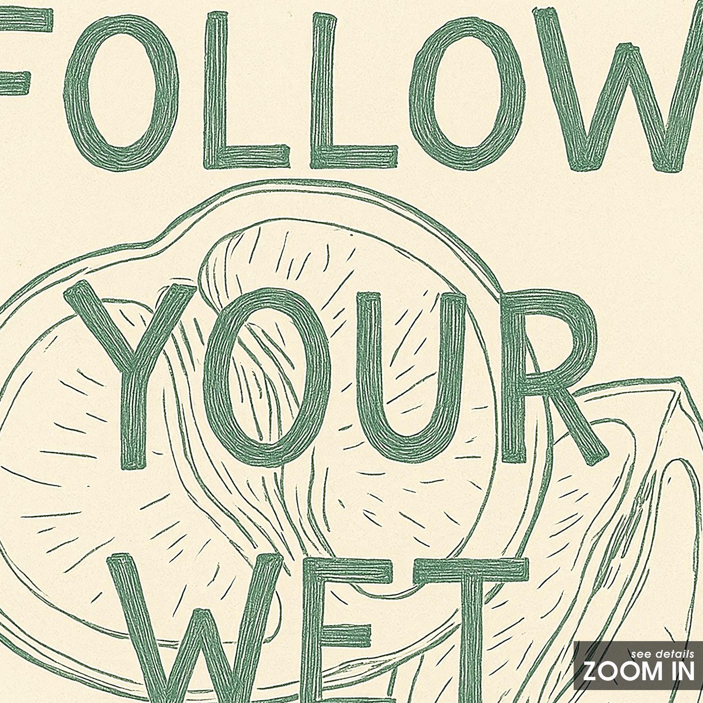Follow Your Wet Dreams Poster – Funny Retro Cocktail Wall Art