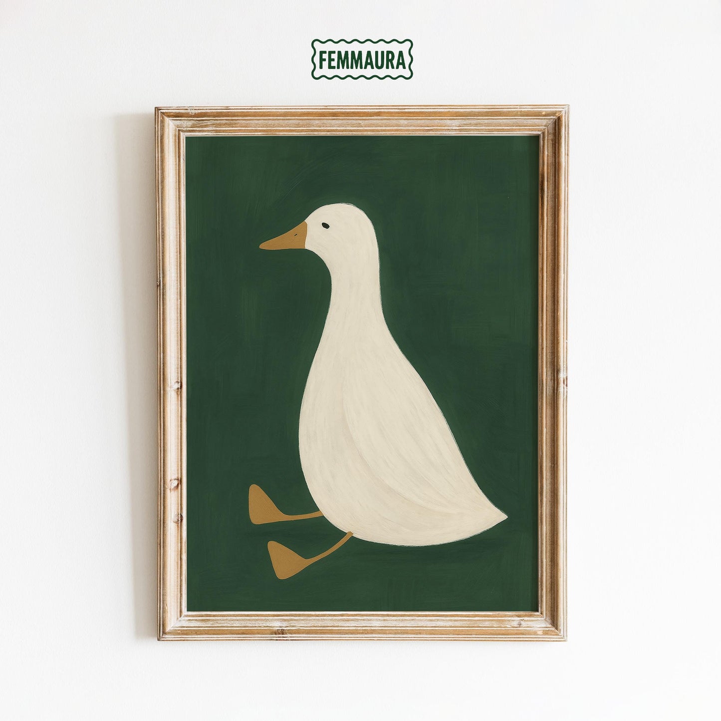 Goose Wall Art – Minimalist Animal Poster | Cozy Farmhouse Decor Print