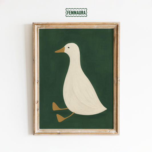 Goose Wall Art – Minimalist Animal Poster | Cozy Farmhouse Decor Print