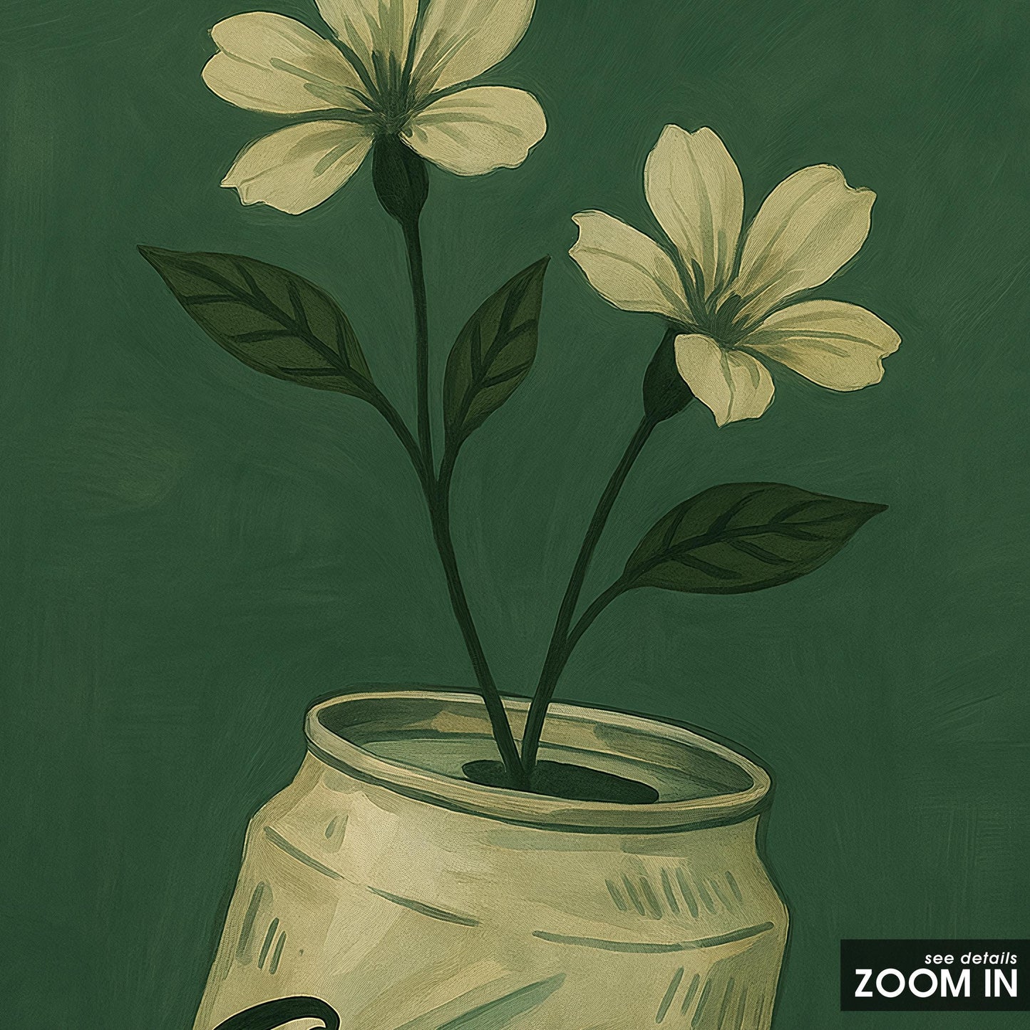 Vintage Pop Wall Art – Cola Wall Art Crushed Soda Can Vase Floral Poster