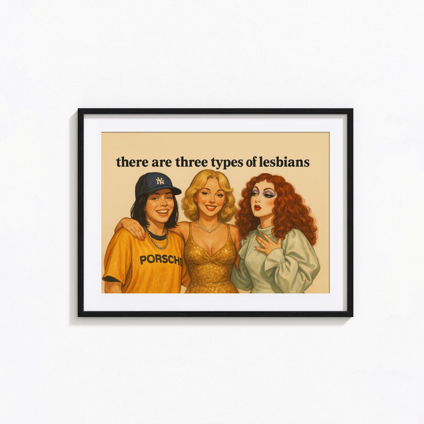 Lesbian Poster – Retro Queer Wall Art With Funny Sapphic Print & Feminist Decor