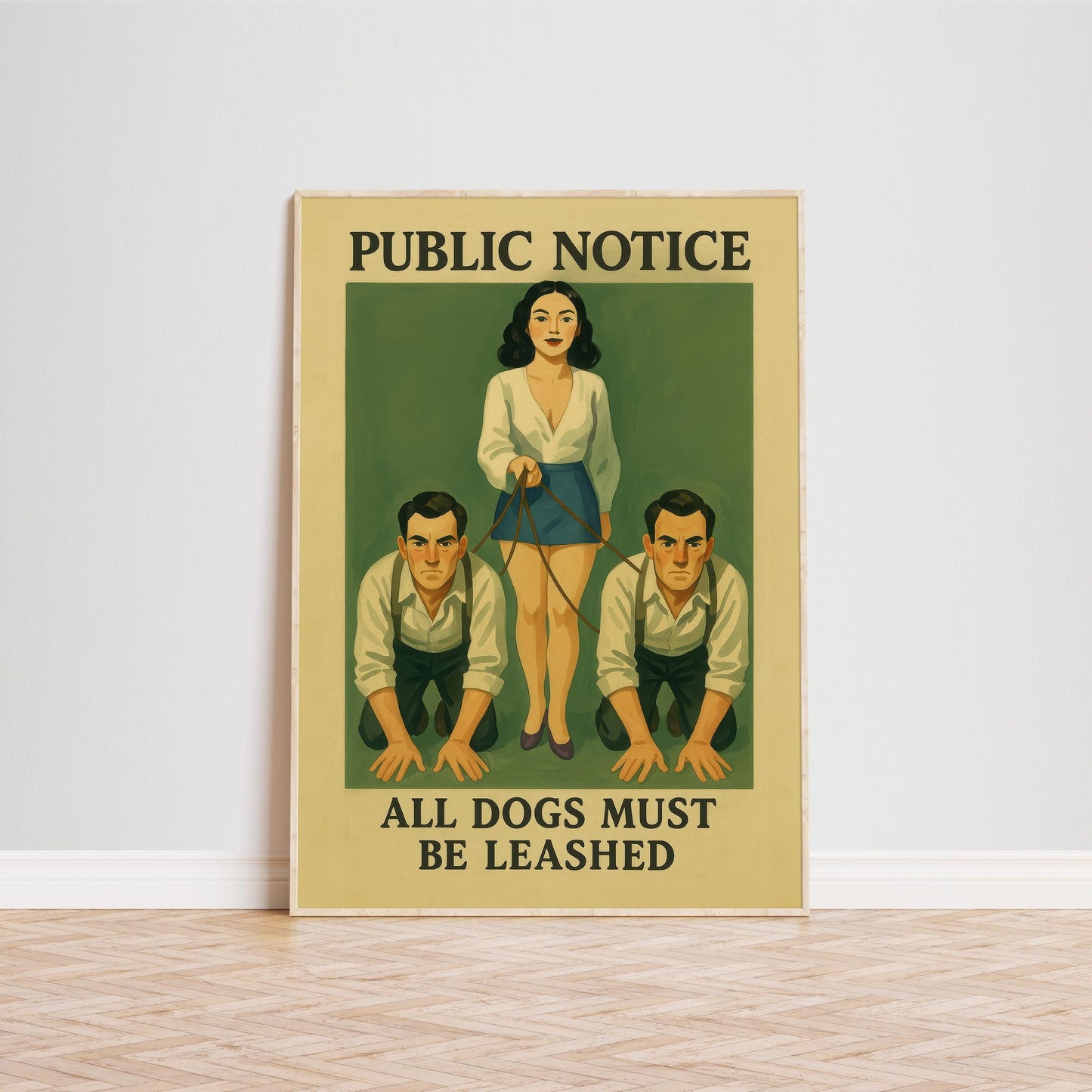 Feminist Gouache Wall Art – Bold Woman Artwork | Dominant Femme Print Decor